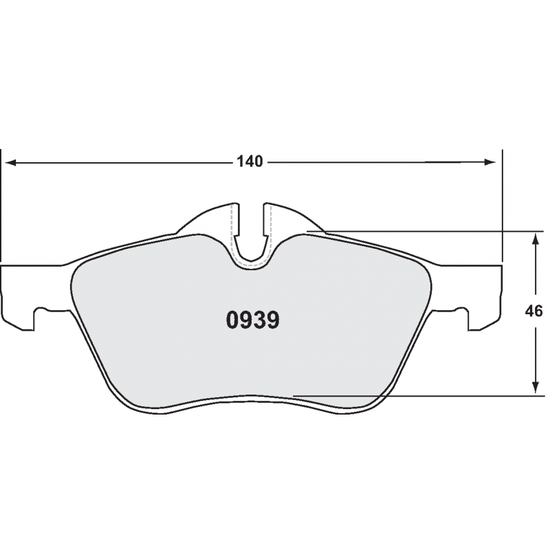 Endurance compound with less wear. Race brake pads - Mini Cooper 2002-front pad